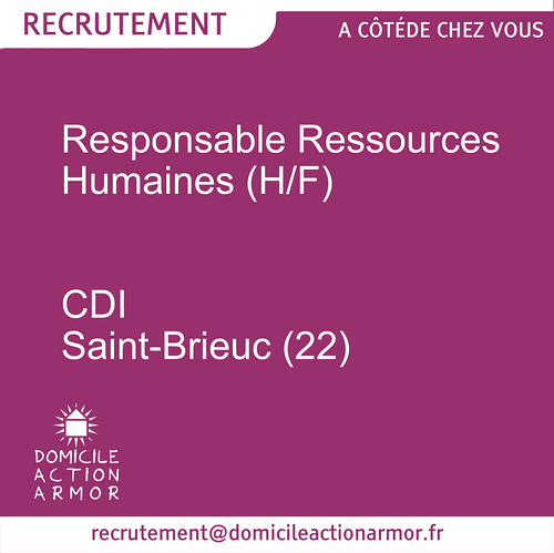 Responsable Ressources Humaines (H/F) CDI à temps partiel >>Poste à pourvoir au 02/12/2024 